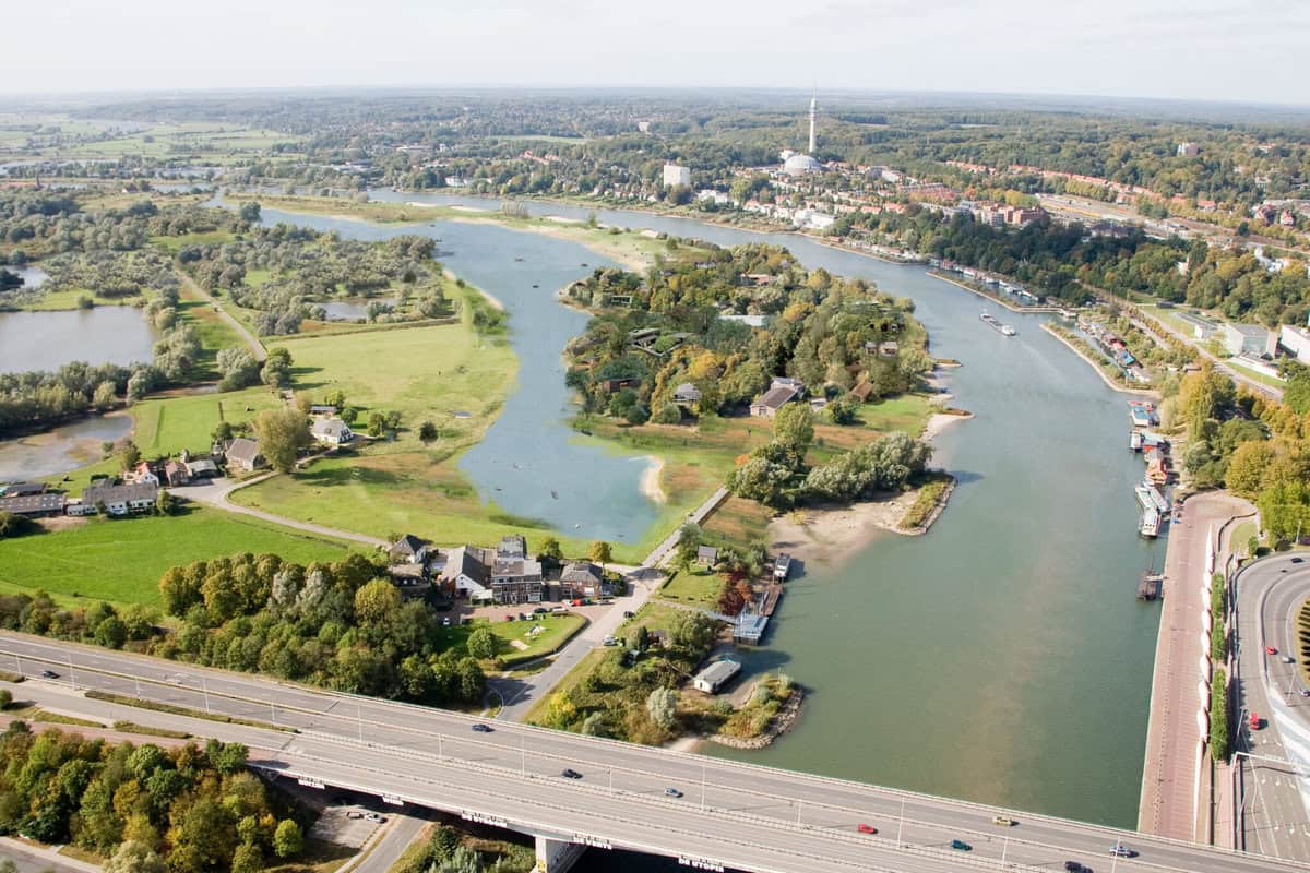 Luchtfoto "Ruimte voor de Rivier": IJssel: Arnhem-Kampen
